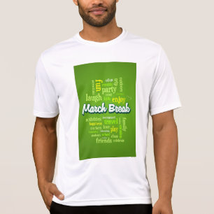 Camiseta Nuvem de Palavras da Pausa de Março Tipografia Fér