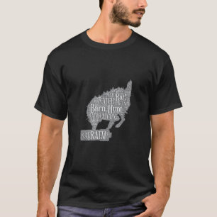 Camiseta Nuvem de Palavras de Cachorro Divertido