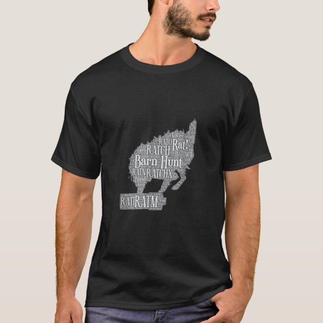 Camiseta Nuvem de Palavras de Cachorro Divertido (Frente)