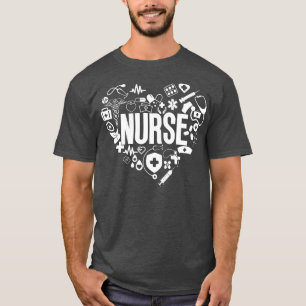 Camiseta Nuvem de Palavras Enfermeira do Coração