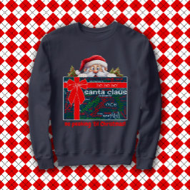 Camiseta Nuvem de palavras Papai Noel não espiar até o Nata