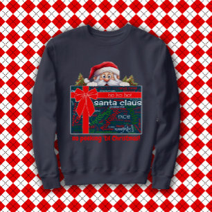 Camiseta Nuvem de palavras Papai Noel não espiar até o Nata