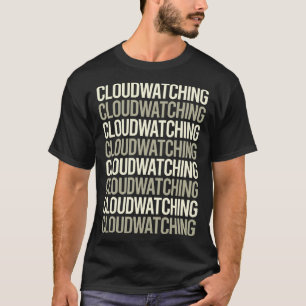 Camiseta Nuvem de Texto Branco Observando