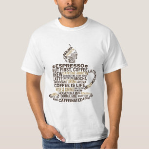 Camiseta Nuvem de xícara de aroma de espresso