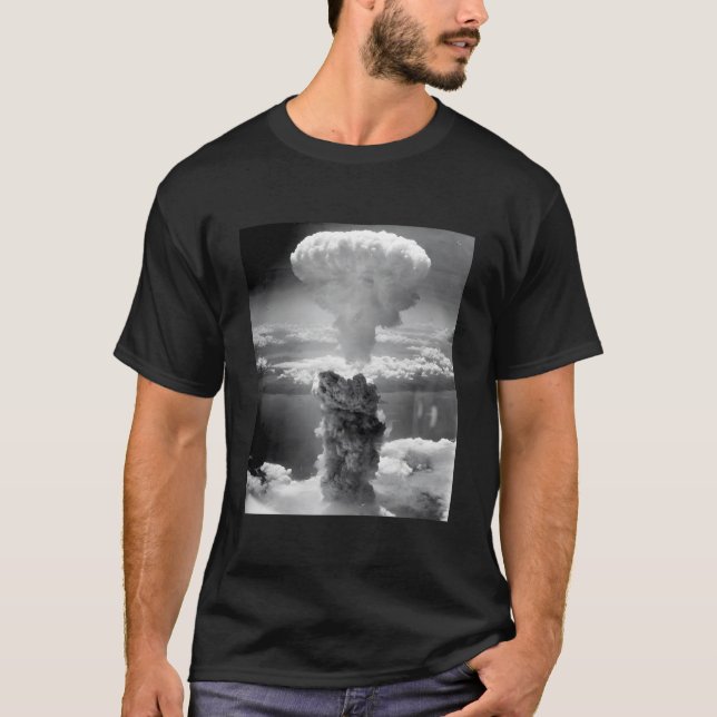 Camiseta Nuvem Nuclear Atômica Contra Testes Nucleares (Frente)