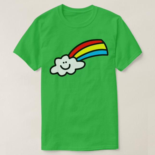 Camiseta Nuvem Rainbow Feliz (Frente do Design)
