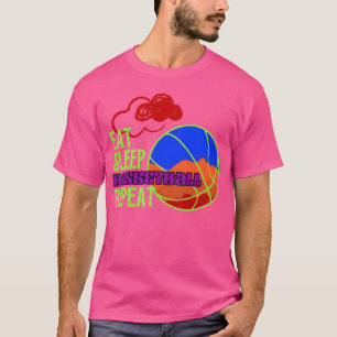 Camiseta Nuvem Vermelha Comer Dormir Basquetebol Repetir di