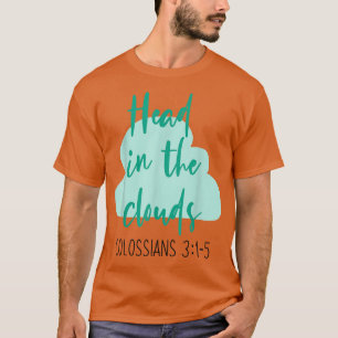 Camiseta Nuvens Cristãs Faith Colossians Bíblia VerseWomen