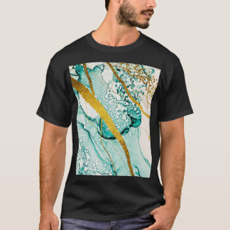 Camiseta Nuvens de abstrato Art: Tinta Translúcida