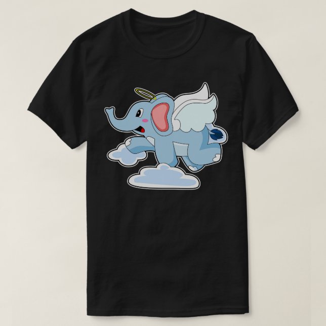 Camiseta Nuvens de Anjo Elefante (Frente do Design)