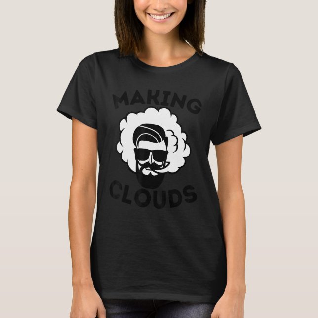 Camiseta Nuvens de Fazer Vape Nuvens Engraçadas Vaping E Ci (Frente)