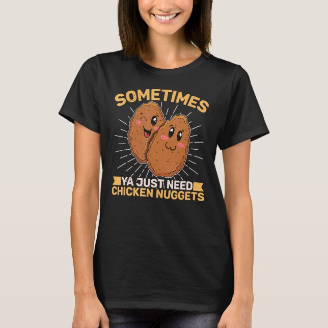 Camiseta Nuvens de frango Recepção de Comida de Comida Rápi (Frente)