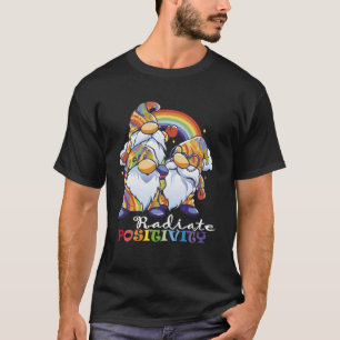 Camiseta Nuvens de gnomos arco-íris radiantes de positivida