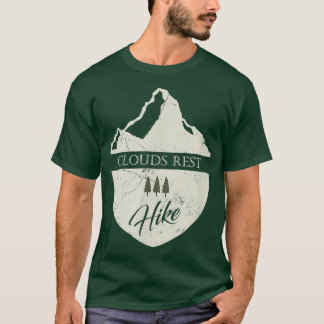 Camiseta Nuvens descansam Califórnia caminhando com montanh