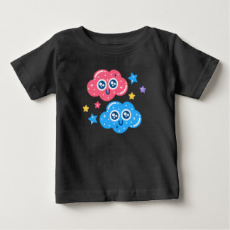 Camiseta Nuvens Estreladas Kawaii Fofas – Céu de Desenho An