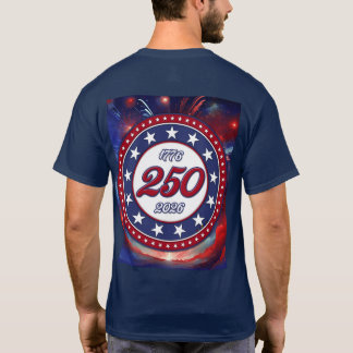 Camiseta Nuvens Gráficas de Fogos de Artifício para o 250º 