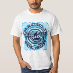 Camiseta Nuvens Helicóptero Azul