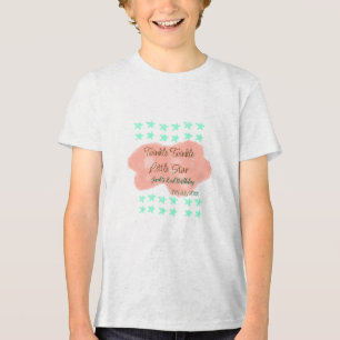 Camiseta Nuvens laranja brilham brilham estrelas pequenas v
