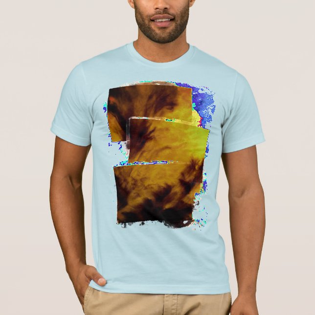 Camiseta Nuvens Leves - Dourado (Frente)