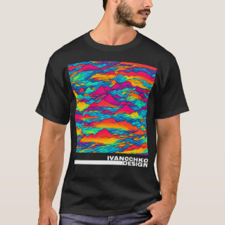 Camiseta Nuvens Nas Montanhas Abstração Ativa