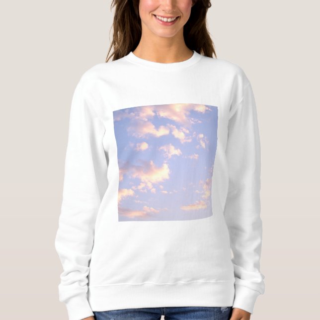 Camiseta Nuvens Palidez Cor-de-rosa Roxo Solar Presente (Frente)