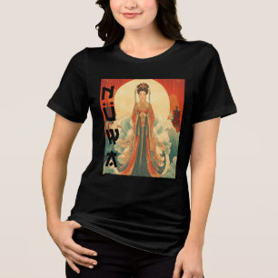 Camiseta Nuwa Deusa Chinesa Arte Mitológica Tradicional