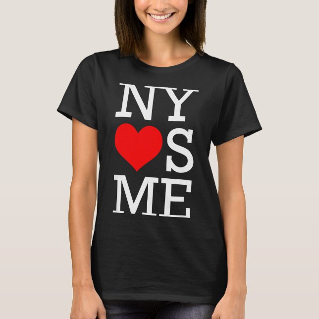 Camiseta Ny Loves Me Funny I Heart New York  (Frente)