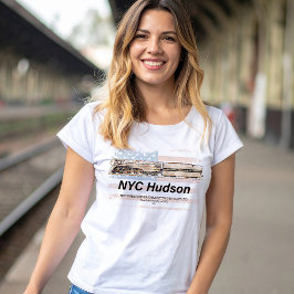 Camiseta NYC Dreyfuss Hudson Locomotive. American flag