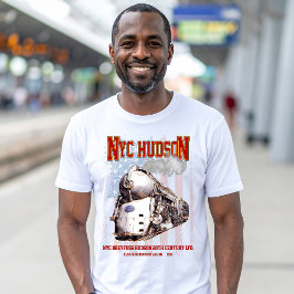 Camiseta NYC Dreyfuss Hudson Locomotive. American flag