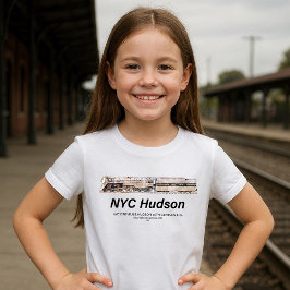 Camiseta NYC Dreyfuss Hudson Steam Locomotive. Profile