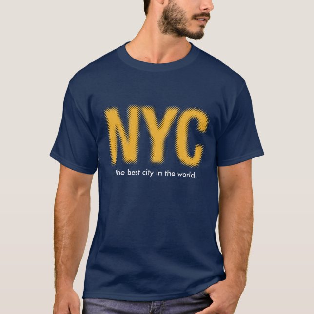 Camiseta NYC_gold.ai, é a melhor cidade no mundo (Frente)