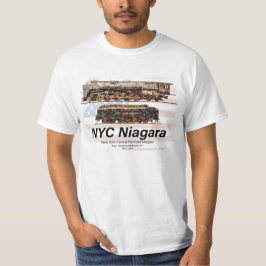 Camiseta NYC Niagara Steam Locomotive Profile American flag