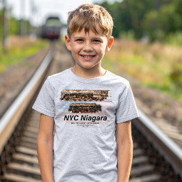 Camiseta NYC Niagara Steam Locomotive Profile American flag