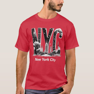 Camiseta NYC Nova York Cidade de Nova York Horizonte Nova Y