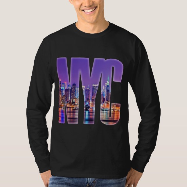 Camiseta NYC Skyline (Claro) (Frente)