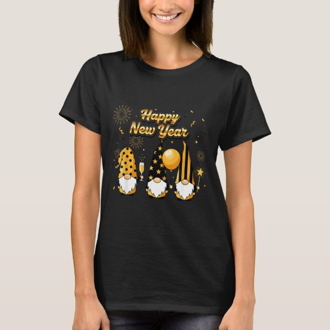Camiseta Nye Gnome Shirts For Women, Cool Happy New Year 20 (Frente)