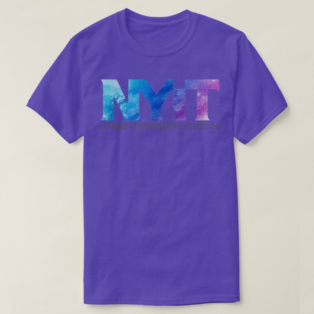 Camiseta NYITCOM BluePurple Watercolor sem estetoscópio (Frente do Design)