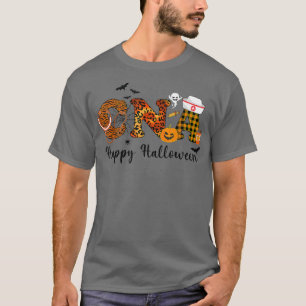 Camiseta O8ND Enfermeira da CNA Leopardo Feliz Halloween Vi