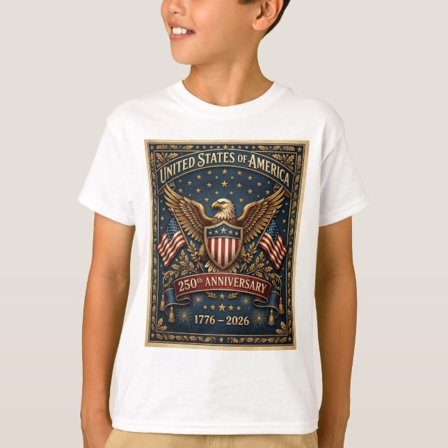 Camiseta O 250º da América Versão 1    (Frente)