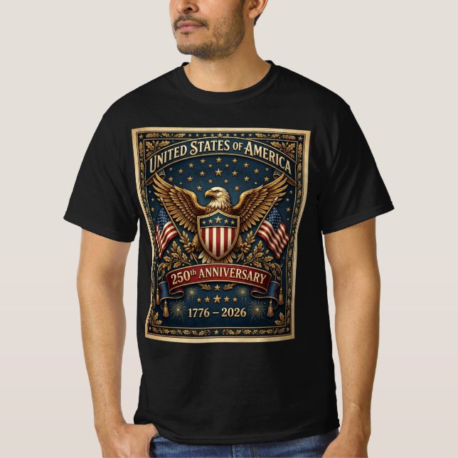 Camiseta O 250º da América Versão 1 (Frente)