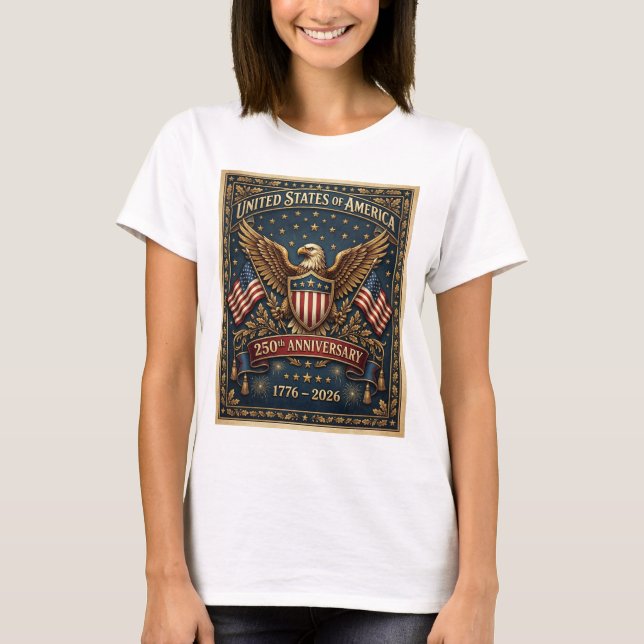 Camiseta O 250º da América Versão 1    (Frente)