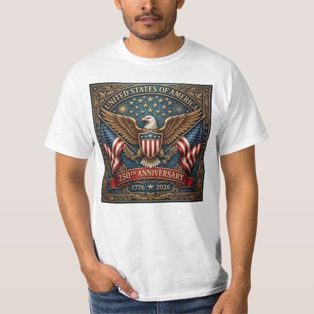 Camiseta O 250º da América Versão 2 (Frente)
