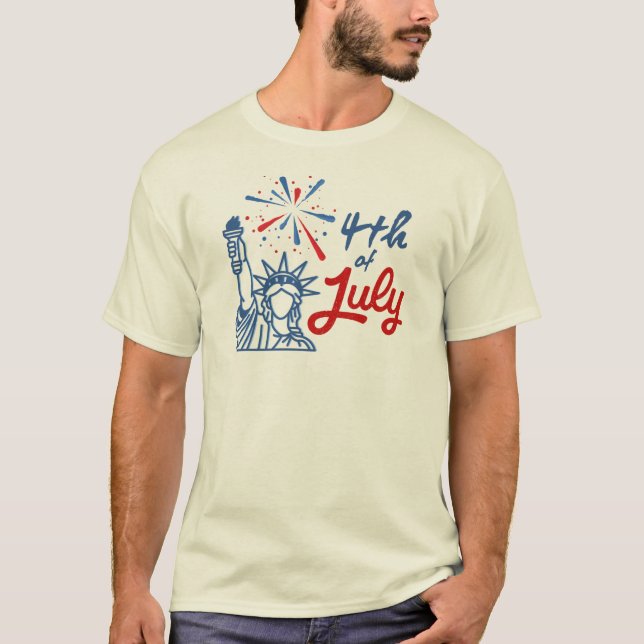Camiseta O 4 de Julho é um grande dia (Frente)