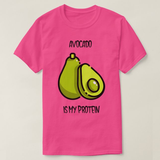 Camiseta O abacate é a minha proteína 4 (Frente do Design)