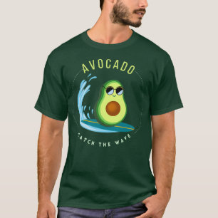Camiseta O abacate surfador do abacate pega a classe de ond