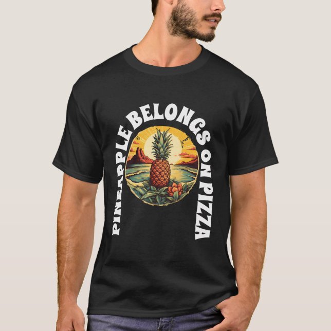 Camiseta O Abacaxi Pertence À Pizza (Frente)