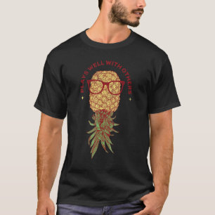 Camiseta O abacaxi Swinger legal para baixo toca bem Wi