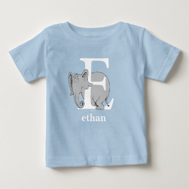 Camiseta O ABC do Dr. Seuss: Letra E - Branco | Adicione se (Frente)