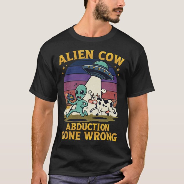 Camiseta O Abdução De Vacas De alienígena Enganou-Se (Frente)