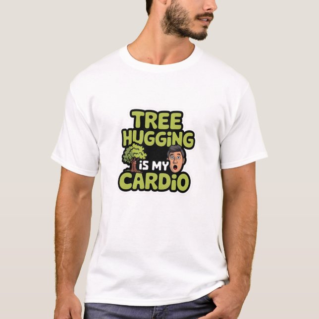 Camiseta O Abraço De Árvore É Meu Cardio (Frente)